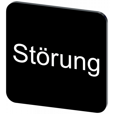 Labeling plate 22 x 22 mm, label black, labeling: Störung. 3SU19000AF160AQ0