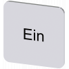 Labeling plate 22x22 mm, silver-colored label, labeling: Ein. 3SU19000AF810AB0