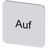 Labeling plate 22x22 mm, silver-colored label, labeling: Auf. 3SU19000AF810AD0