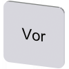 Labeling plate 22x22 mm, silver-colored label, labeling: Vor. 3SU19000AF810AF0