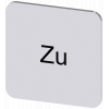 Labeling plate 22x22 mm, silver-colored label, labeling: Zu. 3SU19000AF810AL0