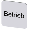 Labeling plate 22x22 mm, silver-colored label, labeling: Betrieb. 3SU19000AF810AP0