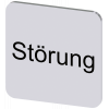 Labeling plate 22x22 mm, silver-colored label, labeling: Störung. 3SU19000AF810AQ0