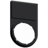 Label holder, flat, rounded, black, for labeling plate 17.5x 27 mm. 3SU19000AH100AA0