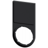 Label holder, flat, rounded at the bottom, black, for labeling plate 27x 27 mm. 3SU19000AJ100AA0