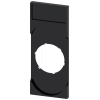 Label holder, twin pushbutton, flat, black, for labeling plate 12.5x 27 mm. 3SU19000AK100AA0