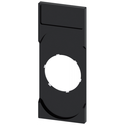 Label holder, twin pushbutton, flat, black, for labeling plate 12.5x 27 mm. 3SU19000AK100AA0