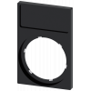 Label holder, square frame at the bottom, black, for labeling plate 12.5x 27 mm. 3SU19000AN100AA0