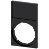 Label holder, square frame at the bottom, black, for labeling plate 17.5x 27 mm. 3SU19000AP100AA0