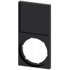 Label holder, square frame at the bottom, black, for labeling plate 27x 27 mm. 3SU19000AQ100AA0