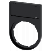 Label holder, flat, rounded, black, for labeling plate 12.5x 27 mm. 3SU19000AR100AA0