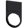 Label holder, flat, rounded, black, for labeling plate 17.5x 27 mm. 3SU19000AS100AA0