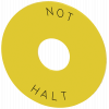 Backing plate for Not-Halt, yellow, emergency stop, external diam. 75 mm, inside d. 22.5 mm. 3SU19000BB310AT0