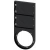 Label holder, flat, black, for 2 labelling plates 17.5x27 mm, for snapping on. 3SU19000BR100AA0