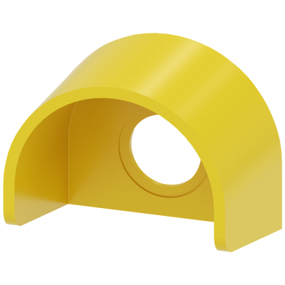 Protective collar for emergency stop mushroom pushbutton, yellow, plastic. 3SU19000DY300AA0