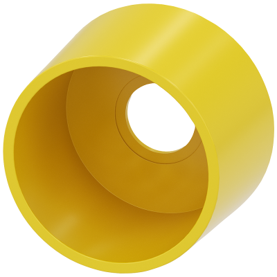 Protective collar for emergency stop mushroom pushbutton, yellow, plastic. 3SU19000EA300AA0