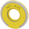 Backing plate round for emergency stop mushroom pushbutton, yellow, illuminated. 3SU19010BD310AS0