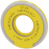 Backing plate round for emergency stop mushroom pushbutton, yellow, illuminated. 3SU19010BD310NB0