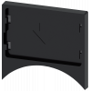 Label holder, flat, rounded, black, for label 17.5x27 mm, for snapping on. 3SU19600AS100AA0