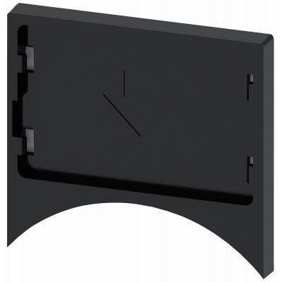 Label holder, flat, rounded, black, for label 17.5x27 mm, for snapping on. 3SU19600AS100AA0