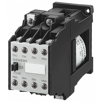 Contactor relay 53E, 5 NO + 3 NC, flat connector terminal, AC op., 110 V DC. 3TH42535MF4