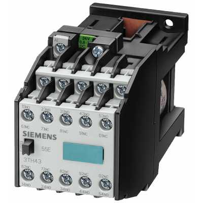 Contactor relay 100E, 10 NO, DC op., 24 V DC. 3TH43100BB4