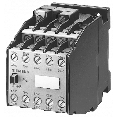 Contactor relay 64E, 6 NO + 4 NC, flat connector terminal, AC op. 110 V AC 132 V AC. 3TH43644MF0