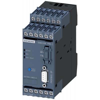 Basic unit 1 SIMOCODE pro C, PROFIBUS DP interface 12 Mbit/s, RS 485, 4 I/3 Q. 3UF70001AB000