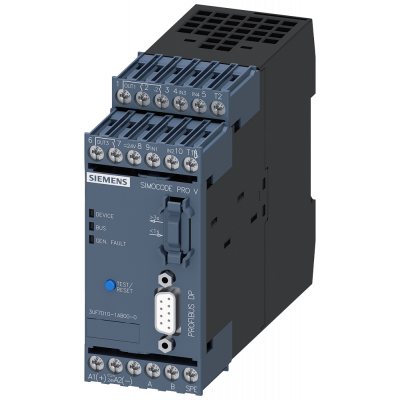 Basic unit 2 SIMOCODE pro V, PROFIBUS DP interface 12 Mbit/s, RS 485, 4 I/3 Q. 3UF70101AB000