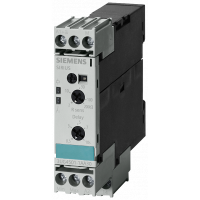 Analog monitoring relay, resistance monitoring from 2 to 200 kohm. 3UG45011AA30