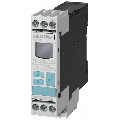 Digital monitoring relay unbalance 0-20%, DEFAULT OFF phase sequence. 3UG46141BR280AA3