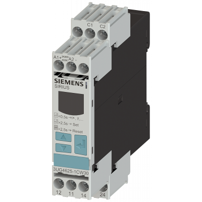 Monitoring relay, digital, for residual current monitoring (with current transformer 3UL23). 3UG46251CW30