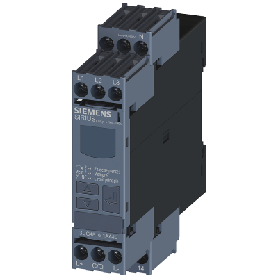 Monitoring relay, digital for 3Ph.-Spannung with N cond. for IO-Link AC 50 to. 3UG48161AA40