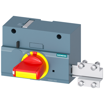 Front rotary operating mechanism emergency stop with door interlock IEC IP30/40 accessory for: 3VA1250.. 3VA92570EK25