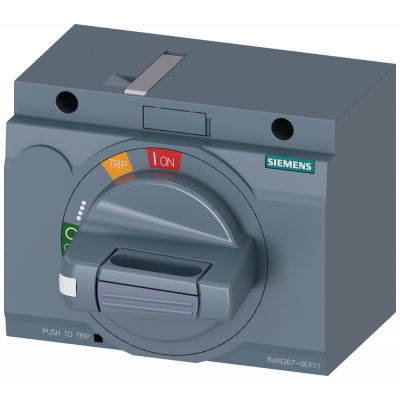 Front rotary operating mechanism standard IEC IP30/40 accessory for: 3VA2 100/160/250. 3VA92670EK11