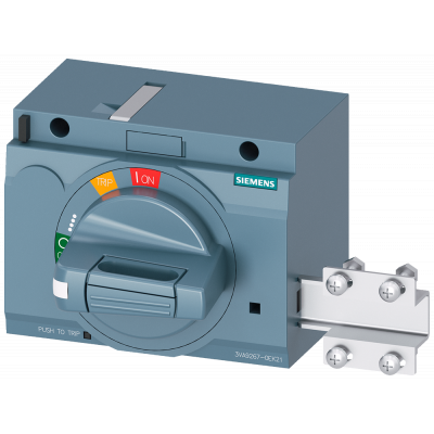 Front rotary operator standard with door interlock IEC IP30/40, accessories for: 3VA2 1.. 3VA92670EK21