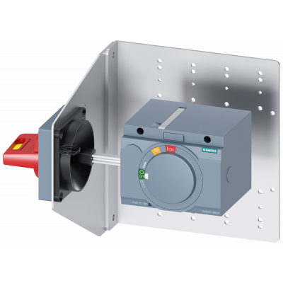 Side wall mounted rotary operator emerg. stop IEC IP65 with mounting bracket, 24V DC illumin.. 3VA92670PK57