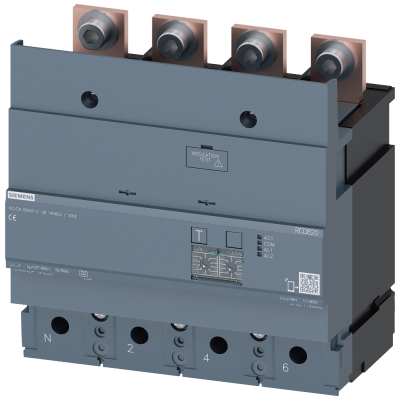 Residual current ammeter RCD820 advanced RCD type A mounted at bottom rated fault current 0.03 to 30 A at 50/60 Hz adjustable TV 0 to 10,000 msec 4-po. 3VA93240RL30