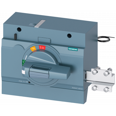 Front rotary operator standard with door interlock IEC IP30/40 24V DC illum. kit.. 3VA94470EK23