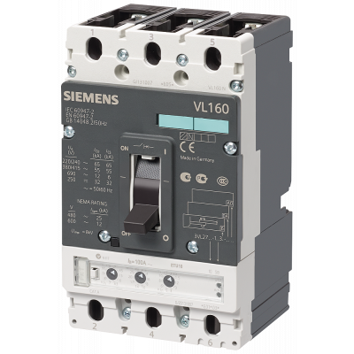 АВТ. ВЫКЛЮЧАТЕЛЬ VL 160L ОЧ. HIGH BREAKING CAPACITY ICU= 100 KA, 415 V AC 3-ПОЛЮСА, MOTOR PROTECTION OVERCURRENT TRIGGER ETU30M, LI IR= 25...63 A, OVE. 3VL27063SS360AA0