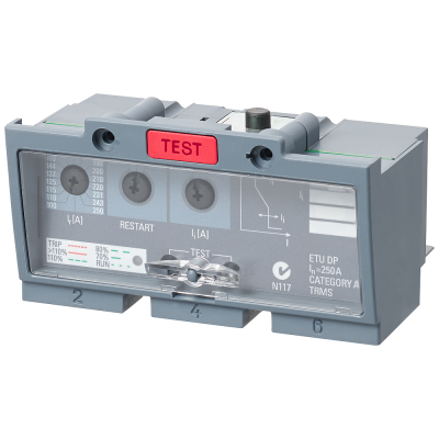 ETU VT250, 4-pole, line protection ETU DPN, LI IR=40...100A, overload protection IRM=4...8kA short-circuit protection, neutral conductor protection IR. 3VT92106BC00