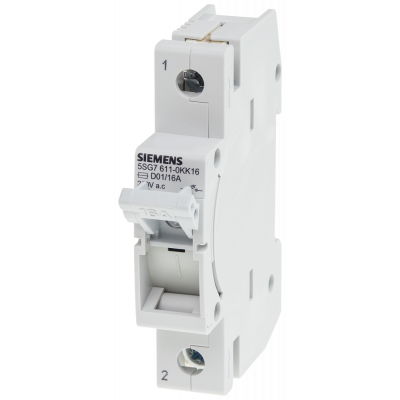 MINIZED, fuse switch disconnector, D01, 1-pole, In: 6 A, Un AC: 230 V. 5SG76110KK06