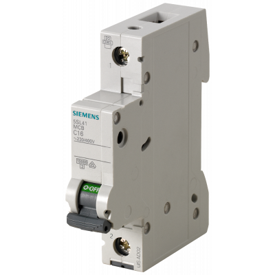 Miniature circuit breaker 230/400 V 10 kA, 1-pole, D, 1 A. 5SL41018