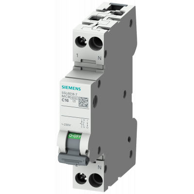 Автоматический выключатель 230V 6KA, 1+N-POLE/1MW B25. 5SL60256