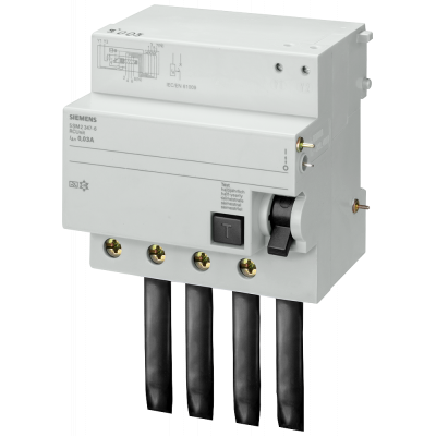 RC unit, 4-pole, type AC, In: 100 A, 30 mA, Un AC: 400 V. 5SM23470