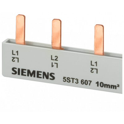 Pin busbar, 16 mm² connection: 3 x 2-phase safe to touch. 5ST3637