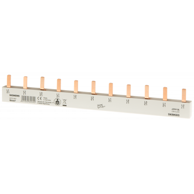 Pin busbar, 10 mm² connection: 3-phase/+ 8 x phase safe to touch for.. 5ST3667
