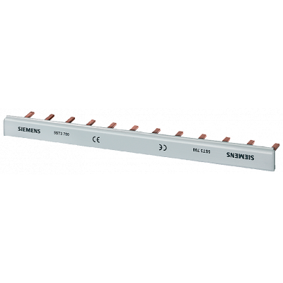 Pin busbar safe to touch, 16 mm² 1-phase, 1016 mm long, can be cut, .. 5ST3701