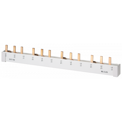 Pin busbar safe to touch, 16 mm² 3-phase+AS, 214 mm long, can be cut.. 5ST3711