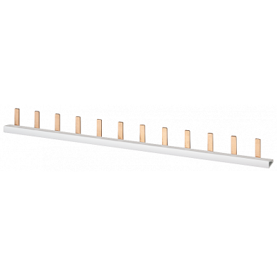 Pin busbar safe to touch, 10 mm² 1-phase+AS, 214 mm long, can be cut.. 5ST3732